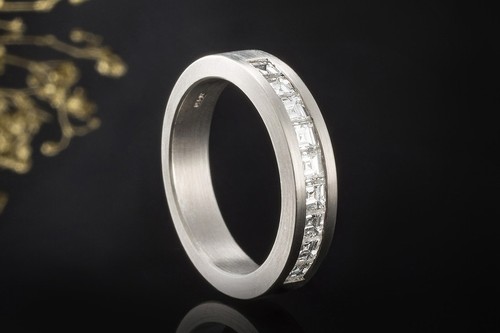 Massiver platin ring - ring, bandring