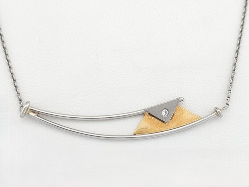 Diamant collier 750 gelb gold - diamant-collier-, gelb-gold