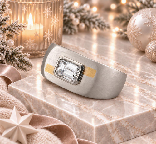 Designer ring platin - 950, mit