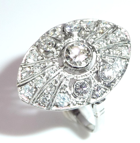 Ring platin 20ct diamanten - 1.20ct.,