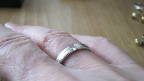 Schöner platin spannring mit - schöner,