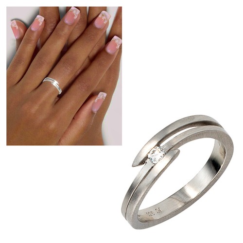 950 echt platin diamantring - 950,