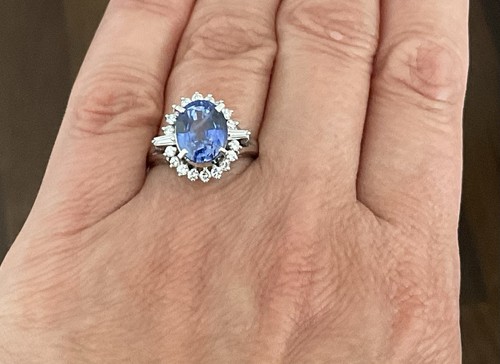 Platinring mit strahlend