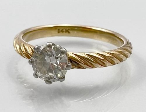Solitärring 585 gelbgold - solitärring.,