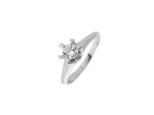 Ring solitär 800 platin - solitär,