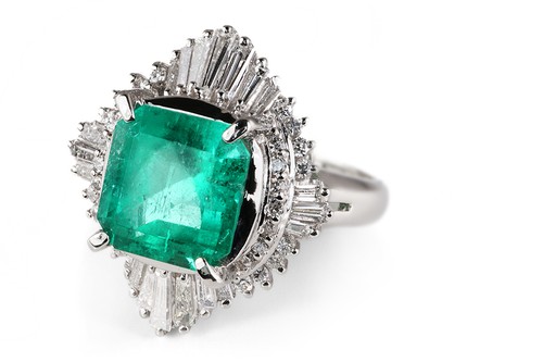 Ring smaragd 54 - smaragd, 2,8
