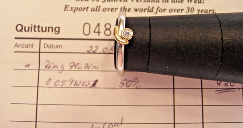 Damenring platin 950 - damenring, 950/-mit