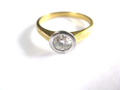 Ring gold 750 platin - ring, 750/platin